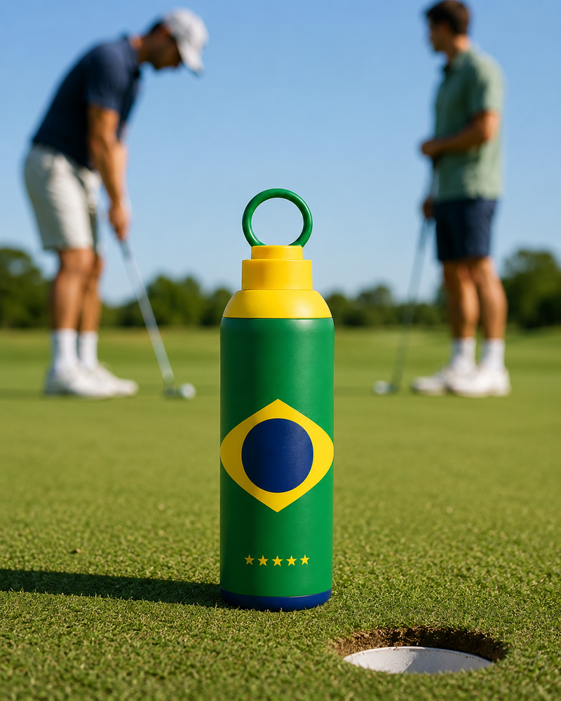 Metly Brazil Edition - 500ml Double Walled Water Bottle — Carry the World's Greatest Football Nation