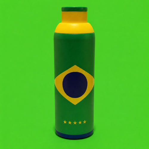 Metly Brazil Edition - 500ml Double Walled Bottle — Carry the World's Greatest Football Nation