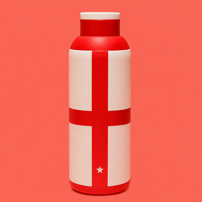 Metly England Edition - 500ml Double Walled Bottle — Bring England's Pride to Every Match Day