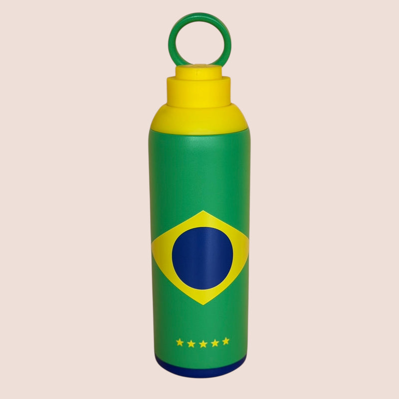 Metly Brazil Edition - 500ml Double Walled Bottle — Carry the World's Greatest Football Nation