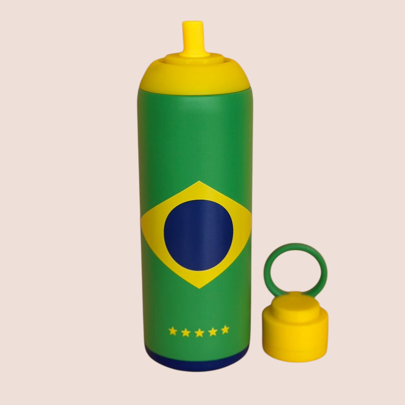 Metly Brazil Edition - 500ml Double Walled Bottle — Carry the World's Greatest Football Nation