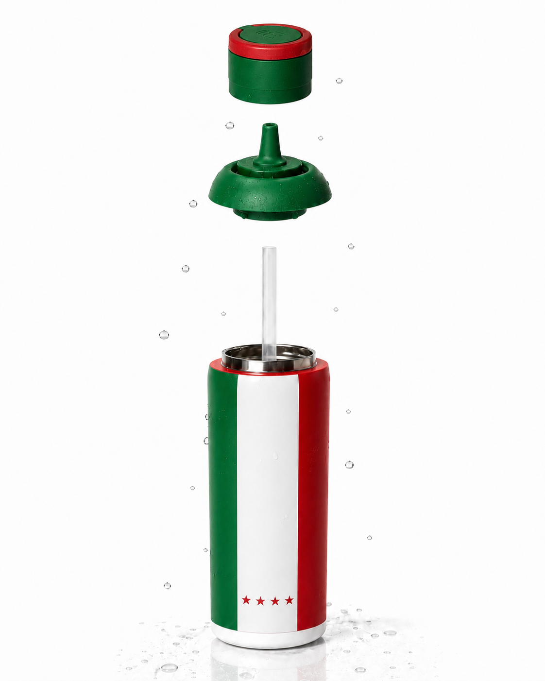 Metly Italy Edition - 500ml Double Walled Water Bottle — Celebrate L'Azurra in Style