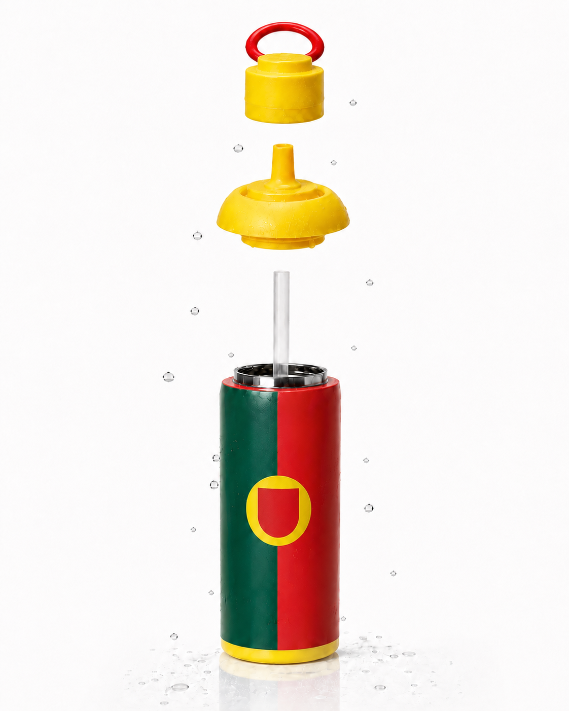 Metly Portugal Edition - 500ml Double Walled Water Bottle — Fuel Your Passion for the Beautiful Game