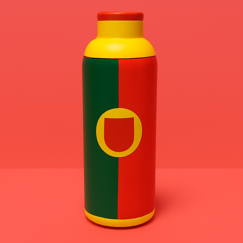 Metly Portugal Edition - 500ml Double Walled Bottle — Fuel Your Passion for the Beautiful Game